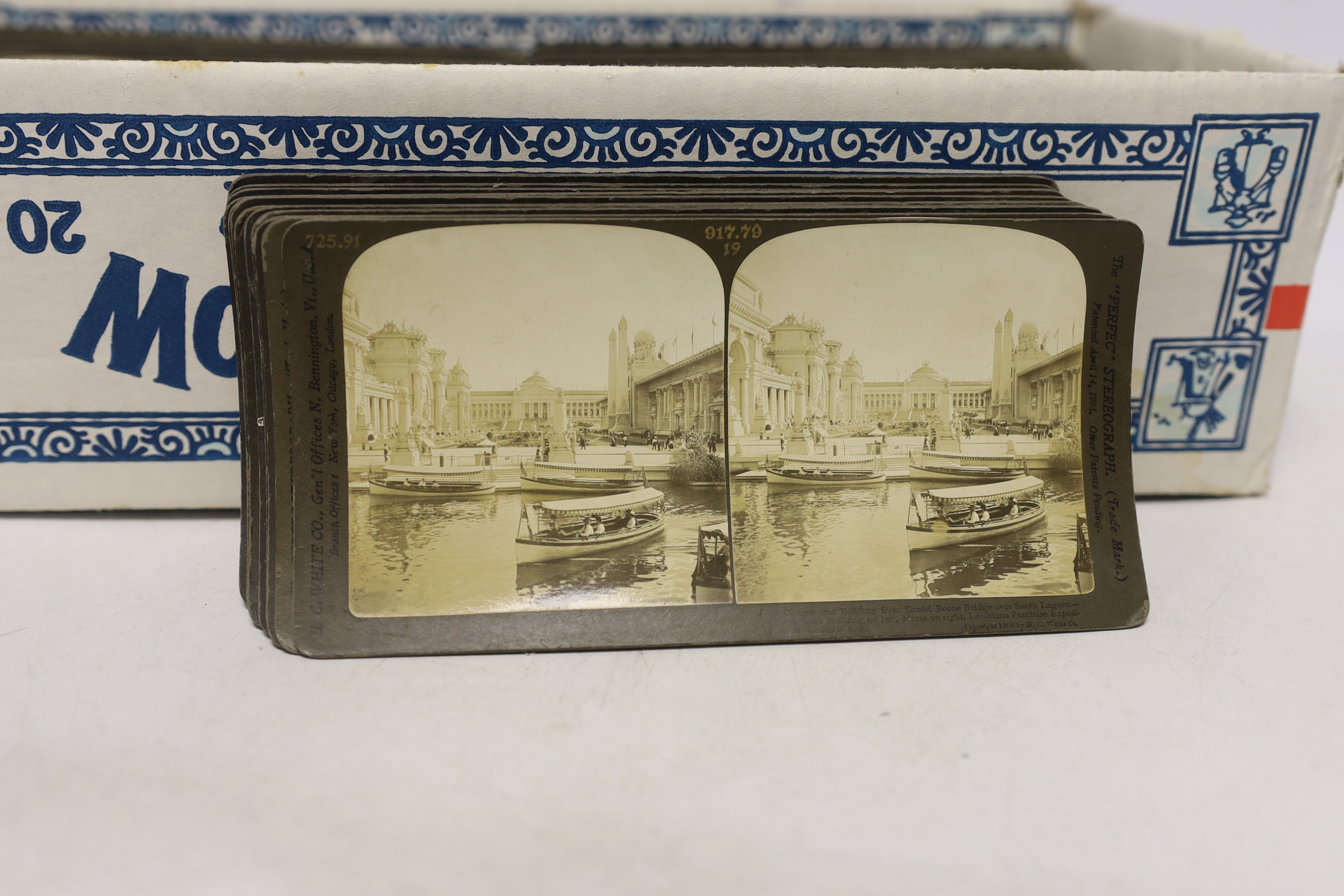 A Stereoscope viewer and slides, mostly topographical including Middle Eastern scenes - Image 2 of 5