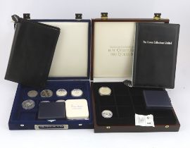 QEII proof silver coins, and ECU coins, many commemorating the Queen mother including Georgia and