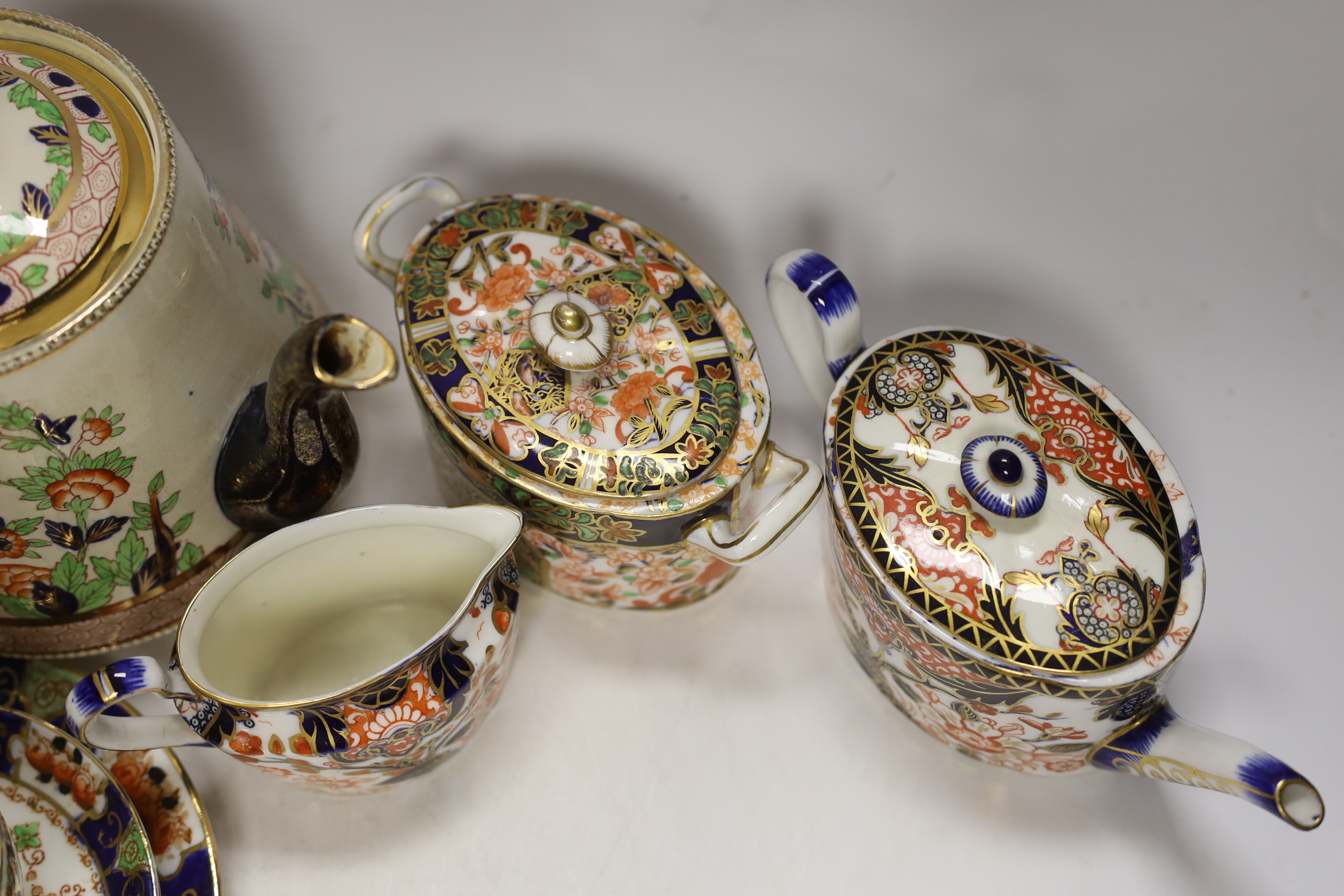 A group of Imari pattern teawares including Royal Staffordshire and Crown Derby - Image 6 of 8