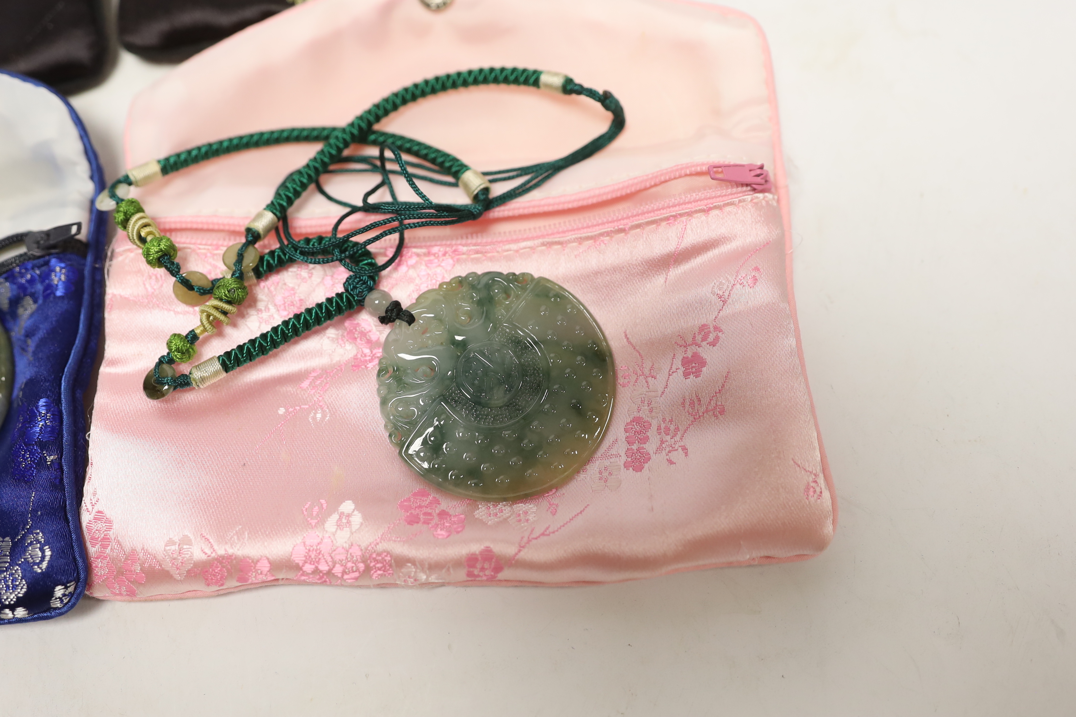 Four Chinese jadeite pendants - Image 3 of 5