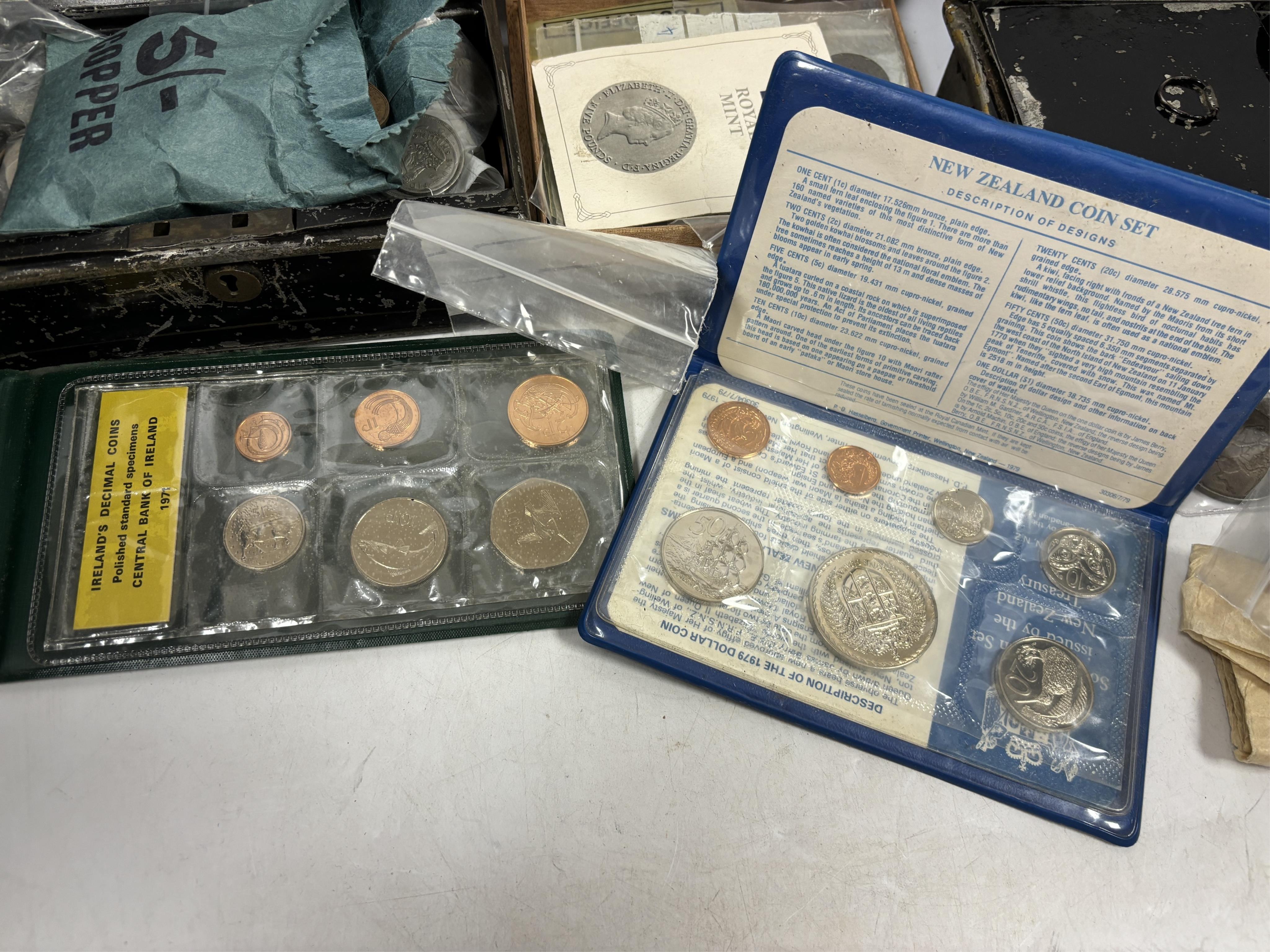 Mostly British coins, 19th/20th century to include two Victoria double florins 1889, good VF, two - Image 2 of 5