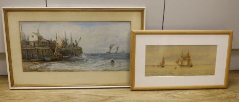 Harold Wyllie (1880-1973), watercolour, 'Cowes roads', together with John Francis Salmon (1808-1886)