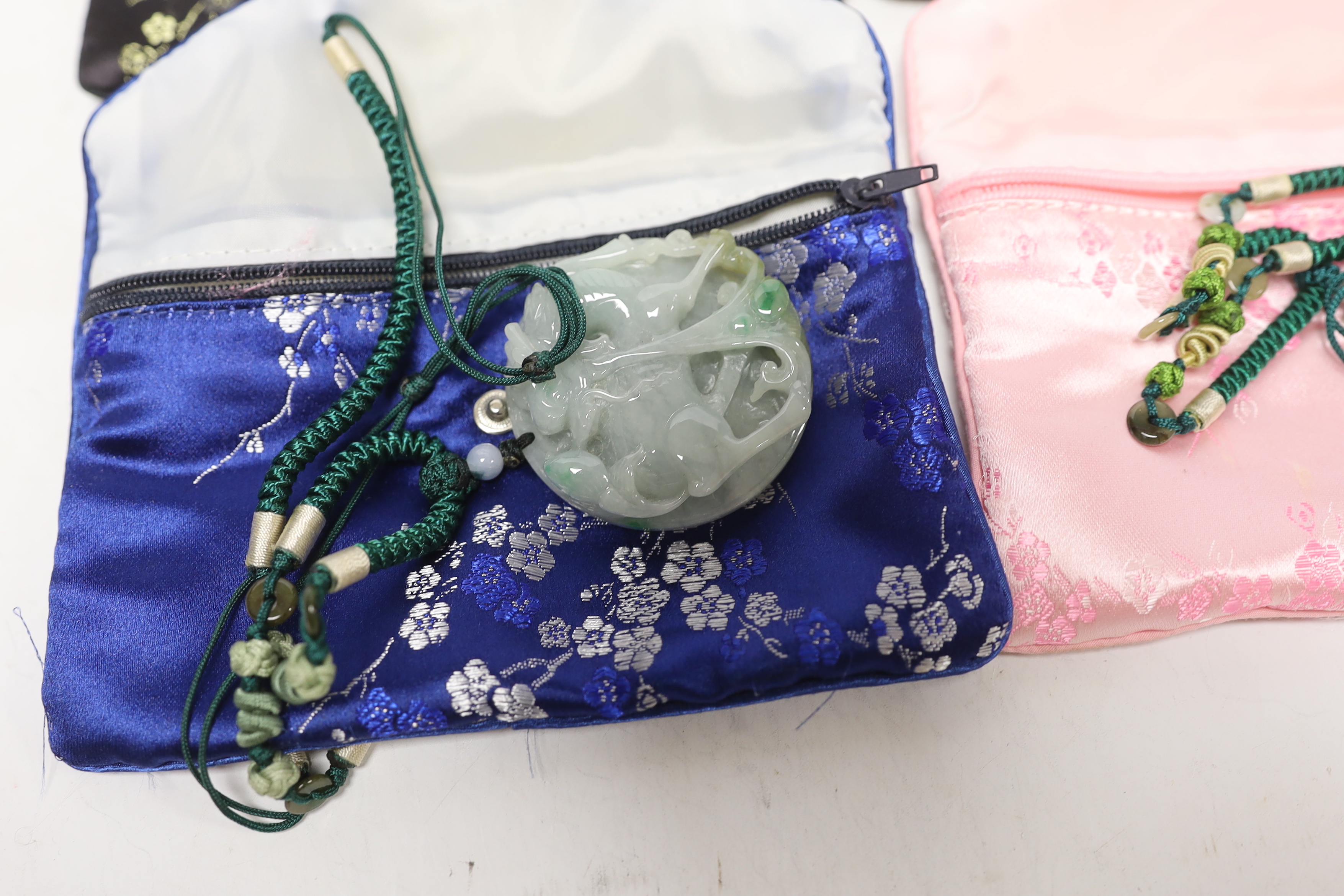 Four Chinese jadeite pendants - Image 2 of 5