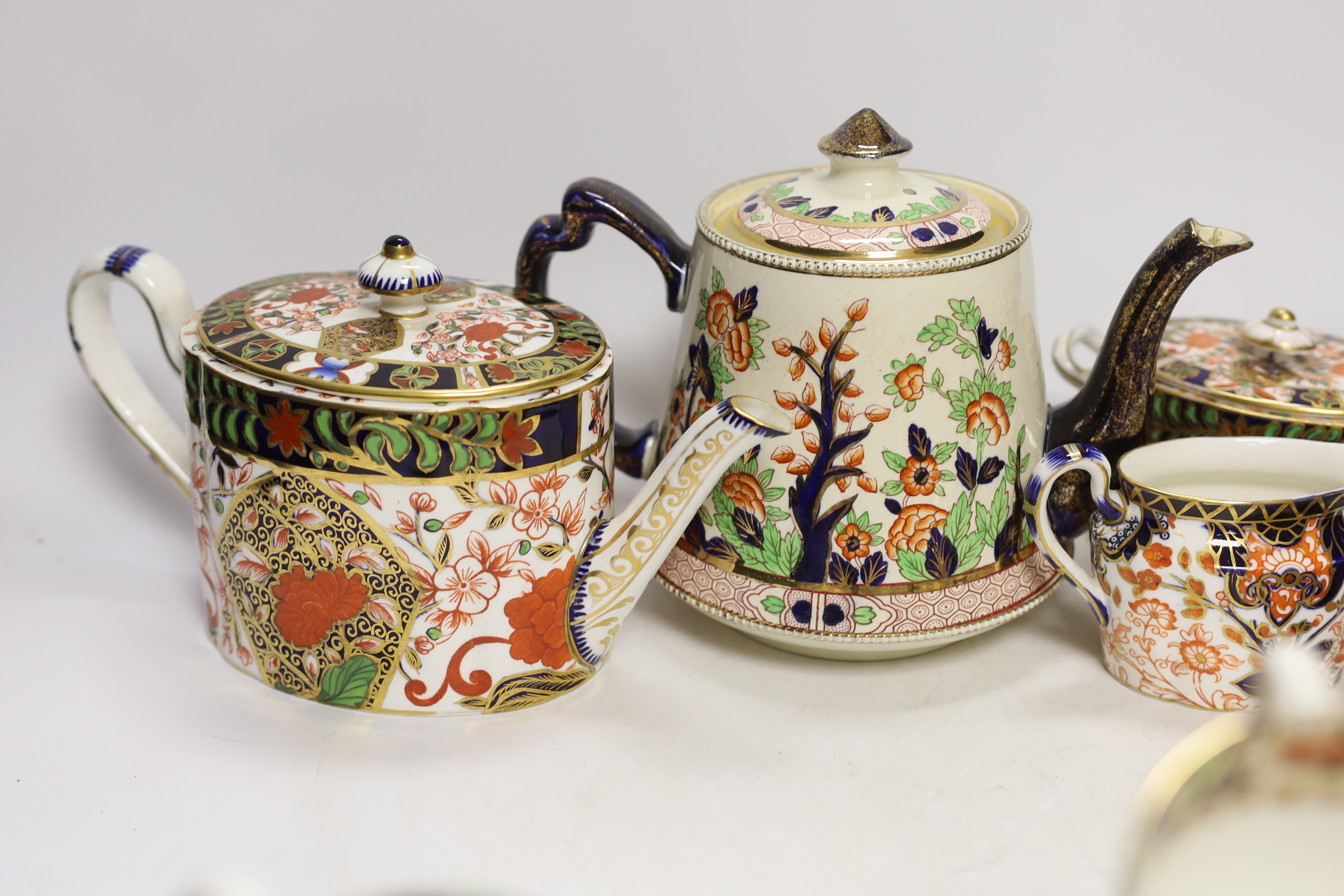 A group of Imari pattern teawares including Royal Staffordshire and Crown Derby - Image 7 of 8