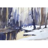John Farquharson (20th. C), watercolour, 'April Snow', signed and dated October '75, 33 x 48cm