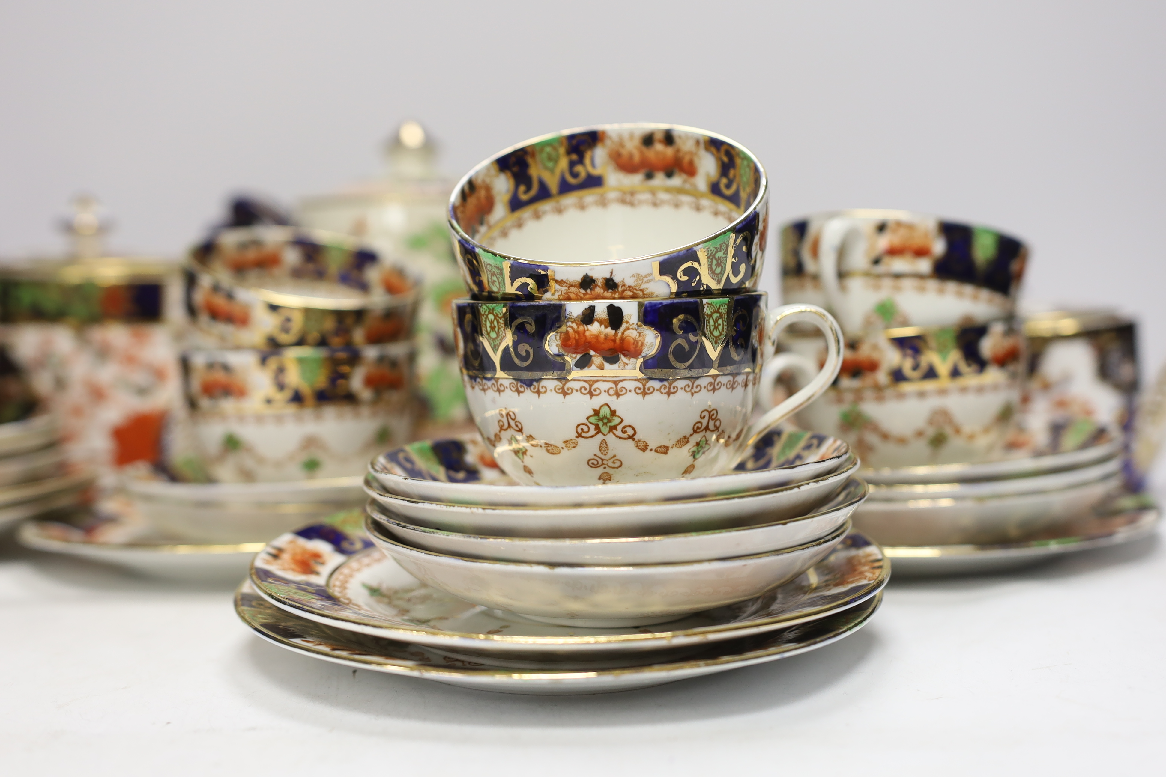 A group of Imari pattern teawares including Royal Staffordshire and Crown Derby - Image 2 of 8