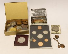 British and World coinage, to include a William IV fourpence 1836 South Africa five shillings