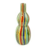 ** ** Vittorio Ferro (1932-2012) A Murano glass Murrine vase, double gourd shaped, with vertical