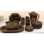 Arabia Ruska, a quantity of stoneware tea and dinnerware including cups and saucers, oval dish and