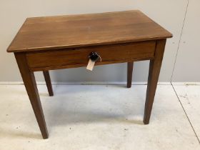 A George III style mahogany side table, width 91cm, depth 60cm, height 77cm
