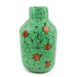 ** ** Vittorio Ferro (1932-2012) A Murano glass Murrine vase, with green leaves and red rose buds,