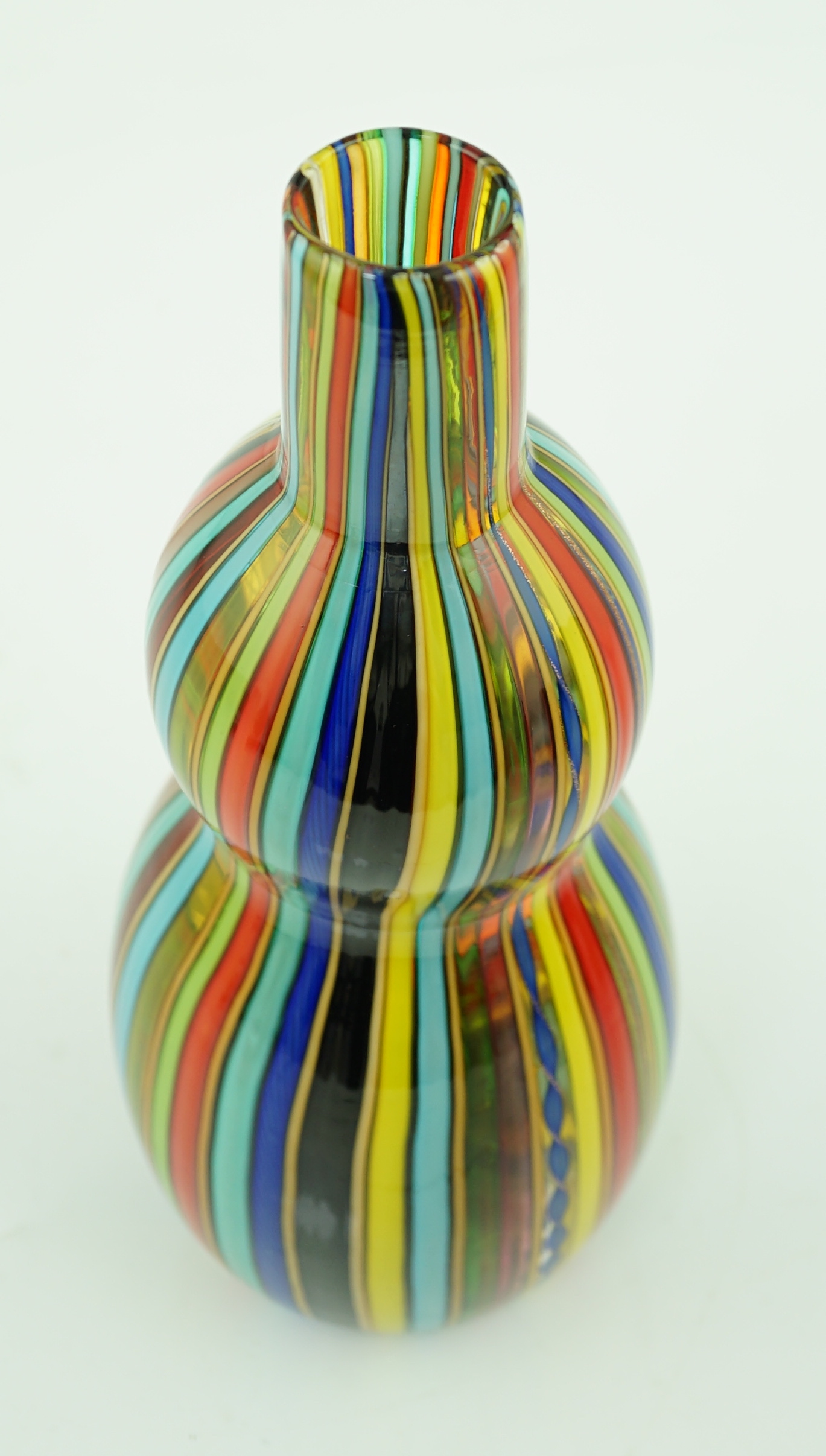 ** ** Vittorio Ferro (1932-2012) A Murano glass Murrine vase, double gourd shaped, with vertical - Image 3 of 4