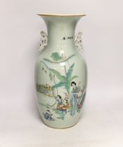 A Chinese Republic period famille rose porcelain vase, 43cm high