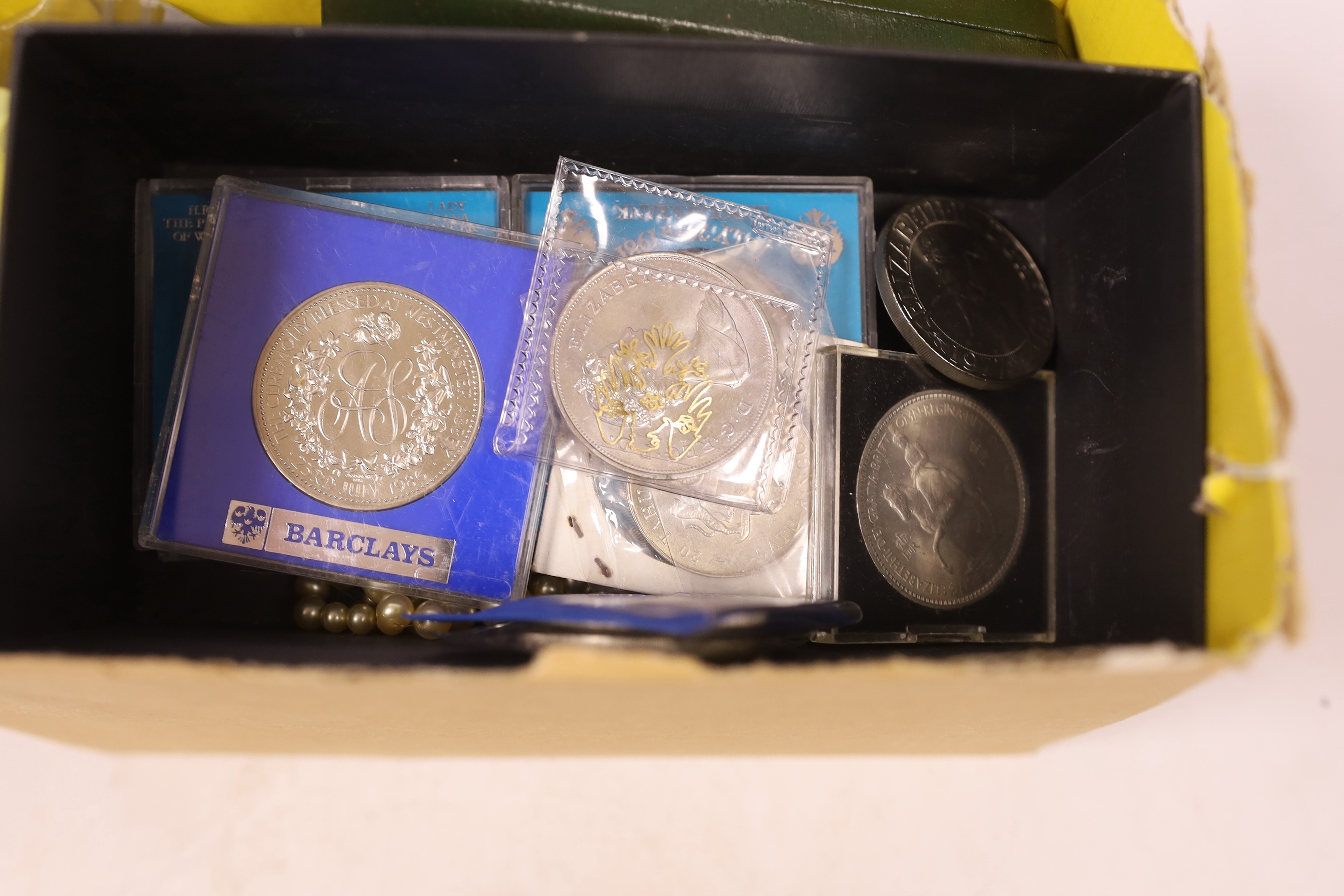 British and world coins, including Cyprus forty five piastres 1928, about EF, Cyprus silver proof £1 - Image 2 of 3
