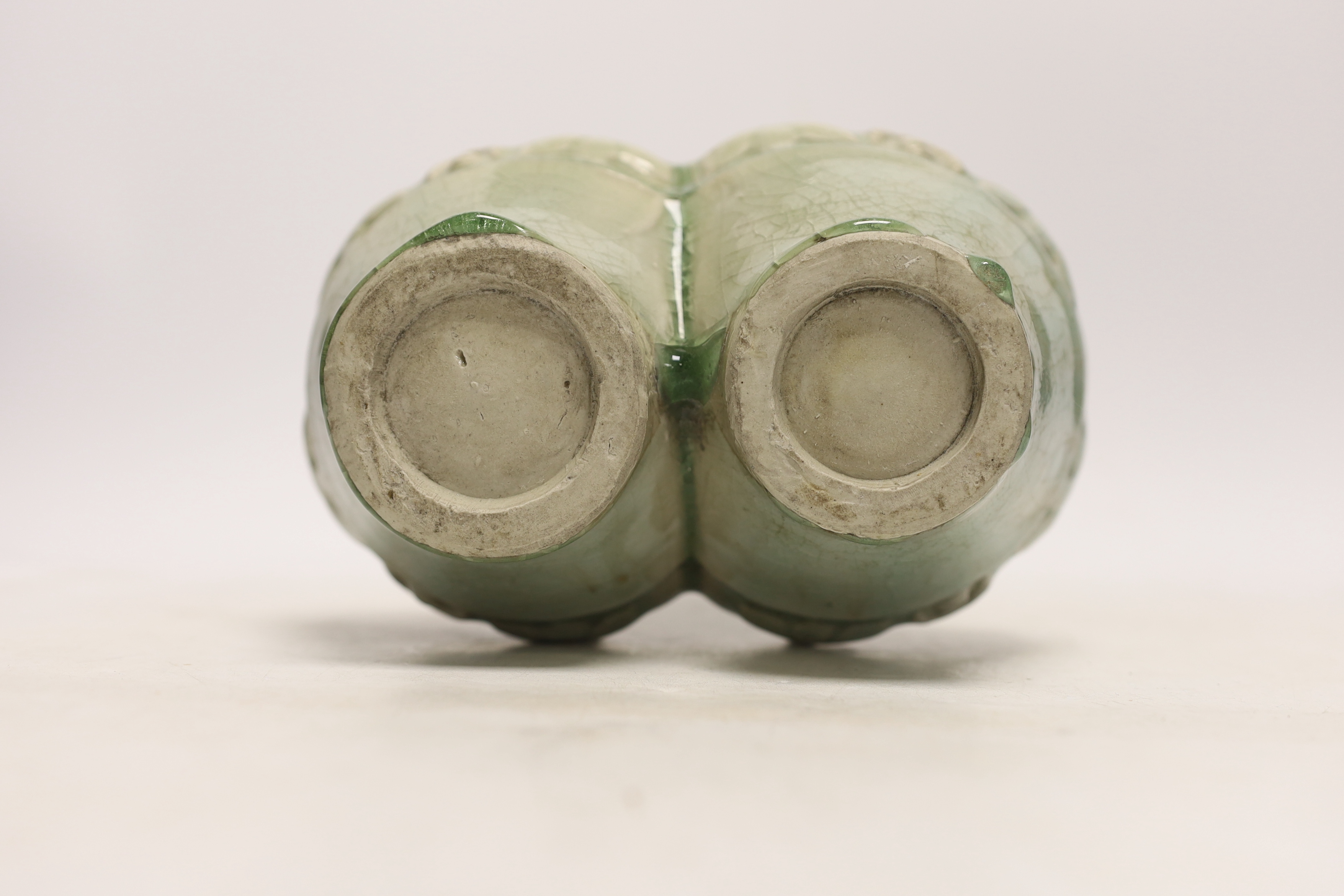 A Chinese celadon glazed conjoined vase, 25cm - Image 5 of 5