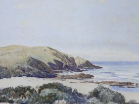 Dorothy Stewart (American, 1891-1955), watercolour, Beach scene, signed, 23 x 31cm