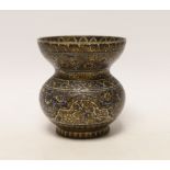 An Indian bronze enamelled vase