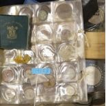 British coins, mostly QEII BUNC Decimal coin sets and commemorative crowns, Festival of Britain