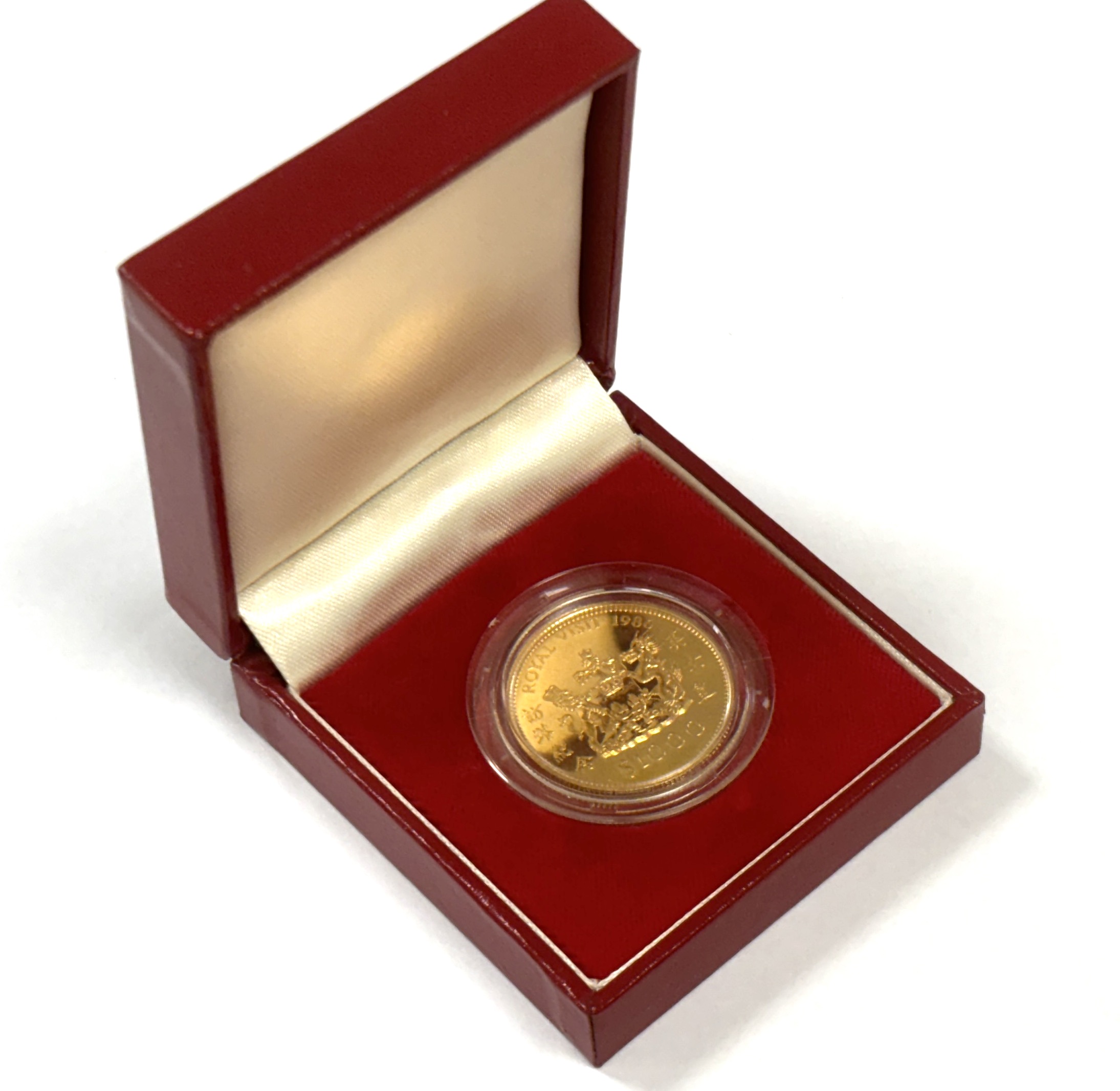 Gold coins, Hong Kong gold 1000 dollars commemorating the Royal visit of QEII, 1986, 15.97 grams, - Image 3 of 3