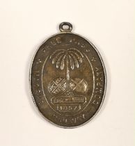 A scarce ‘Madras Railway Company free pass’ medallion, dated 1852, engraved ‘No125 ASST. TRAFFIC
