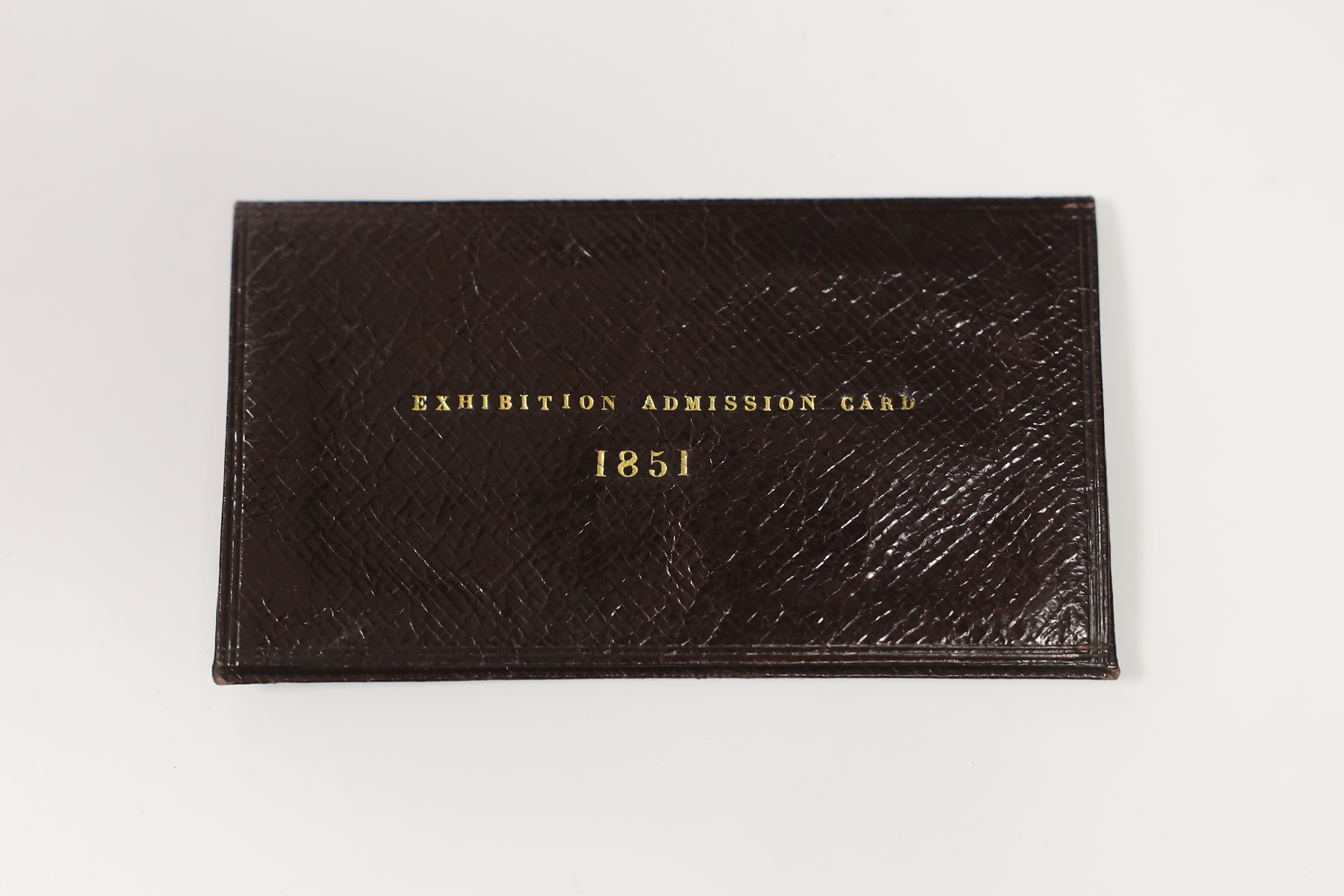 Great Exhibition 1851- a leather slip cased ‘season ticket of admission to the Exhibition of the - Image 2 of 2