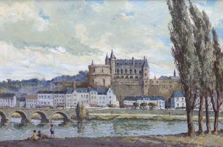 E. Bruce Kay, oil on board, Amboise sur Loire, signed, 49 x 75cm