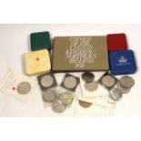 British QEII coins to include Royal Mint proof silver jubilee crown 1977, proof silver marriage of