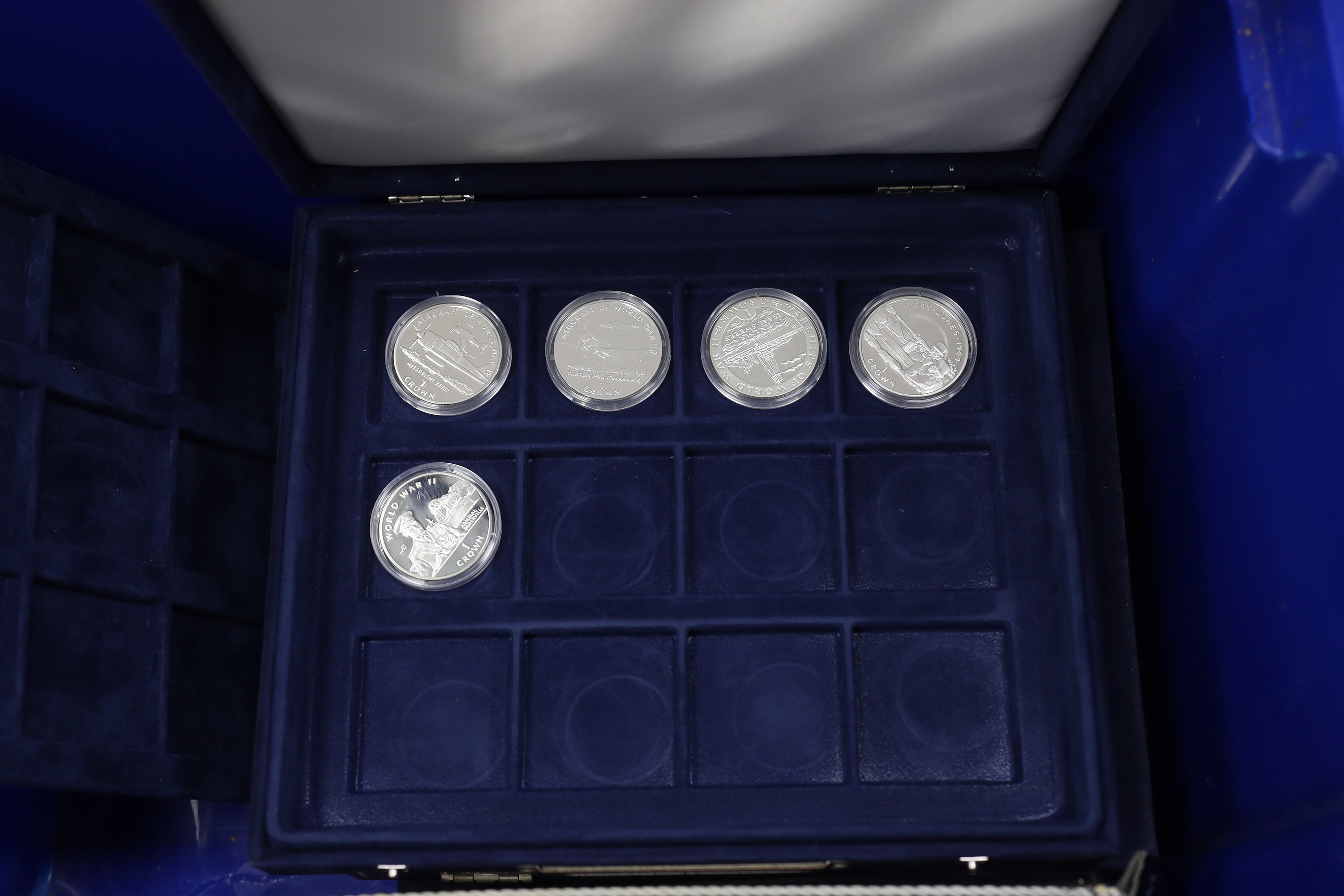 MDM Crown collections, 29 QEII proof silver commemorative crowns, Isle of Man, Gibraltar, - Image 2 of 3
