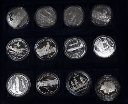 MDM Crown collections, 29 QEII proof silver commemorative crowns, Isle of Man, Gibraltar,