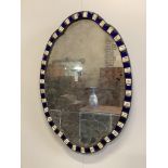 An Irish style oval wall mirror, width 49cm, height 70cm