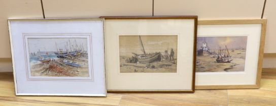 Arthur Bradbury (1892–1977), watercolour, 'Hastings', together with Sidney Cardew, watercolour, '