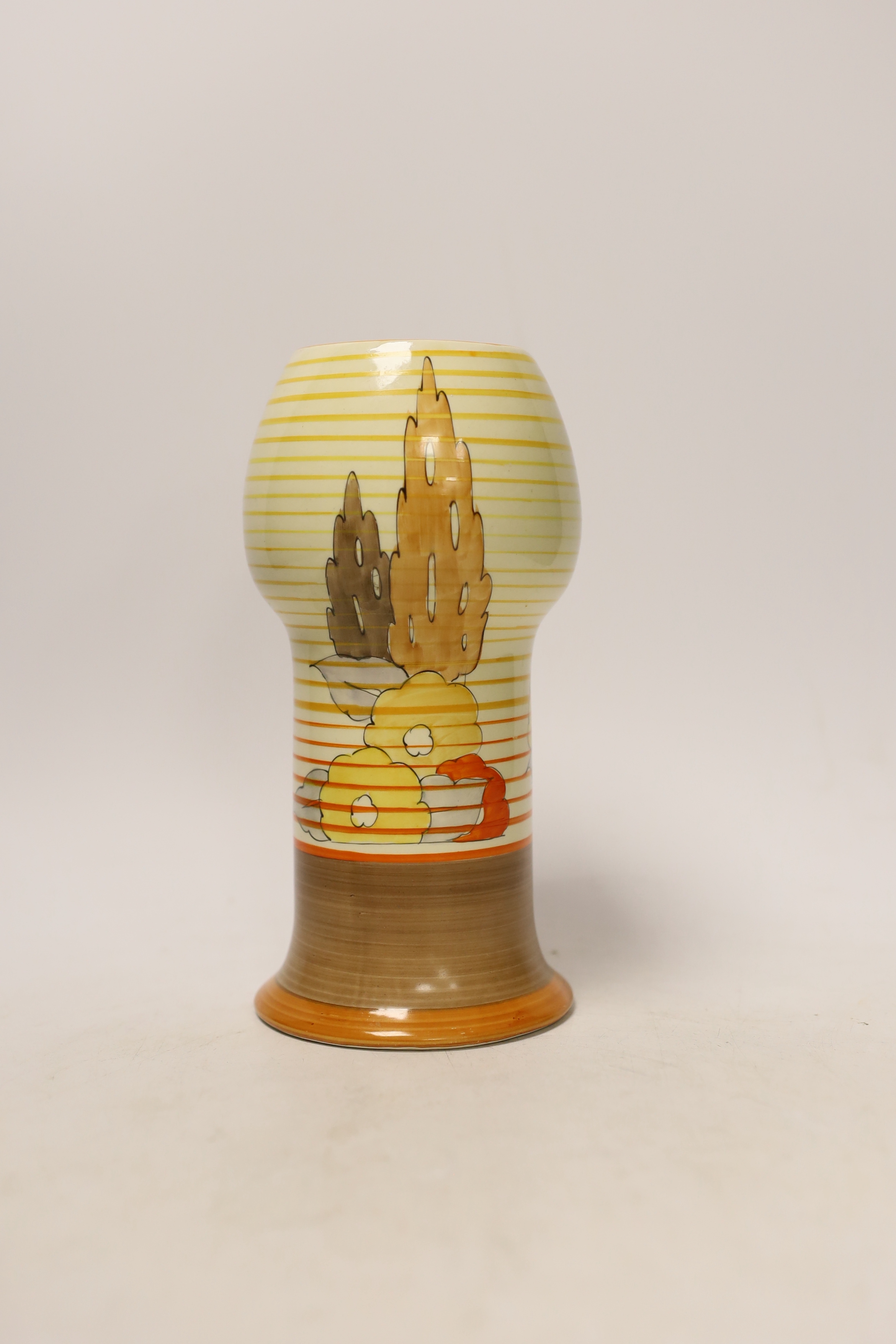 A Clarice Cliff Bizarre ‘orange capri’ vase, 20cm high - Image 2 of 4