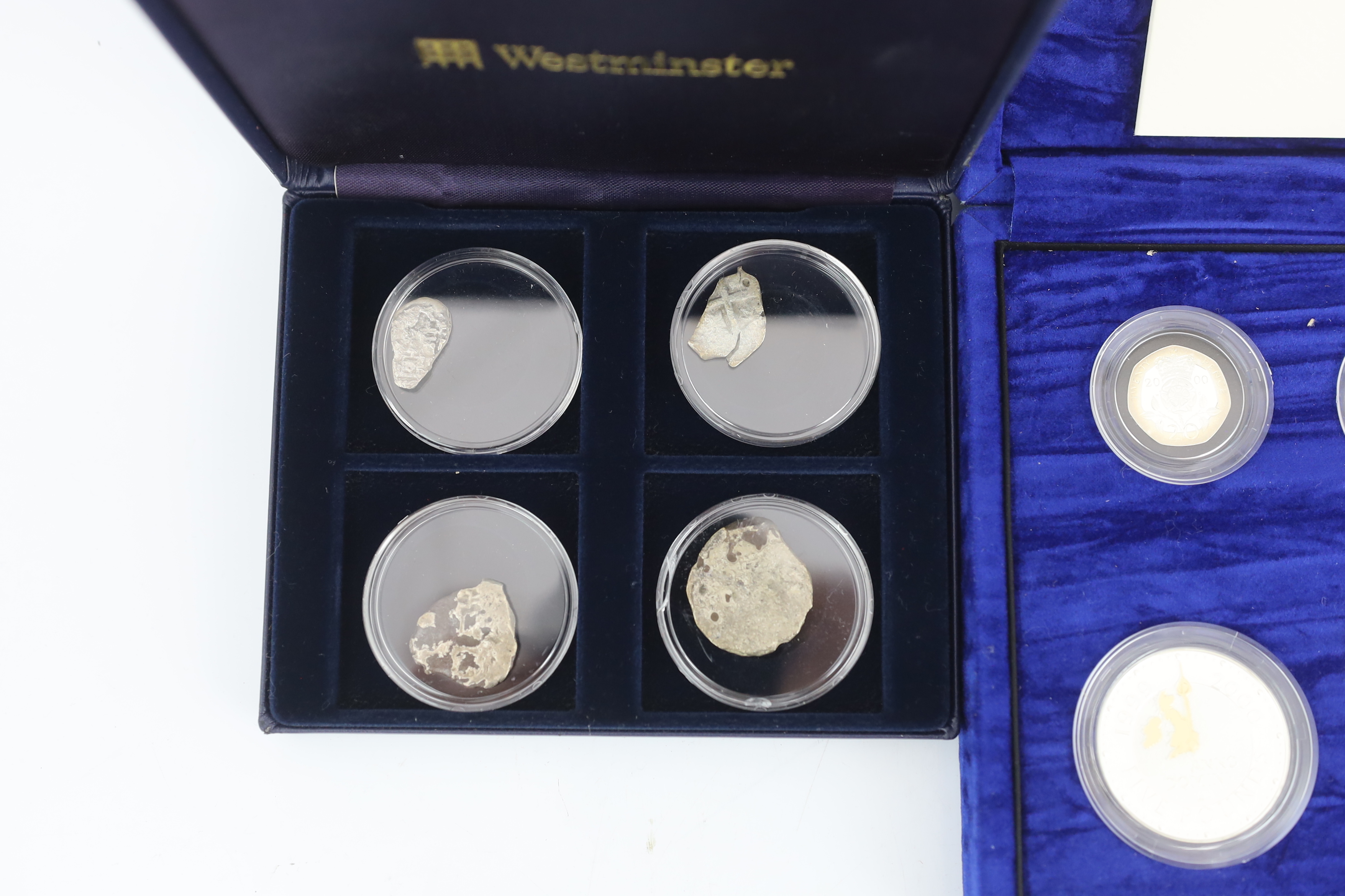 QEII Royal Mint proof coins – the United Kingdom millennium silver collection five pence to five - Image 4 of 5