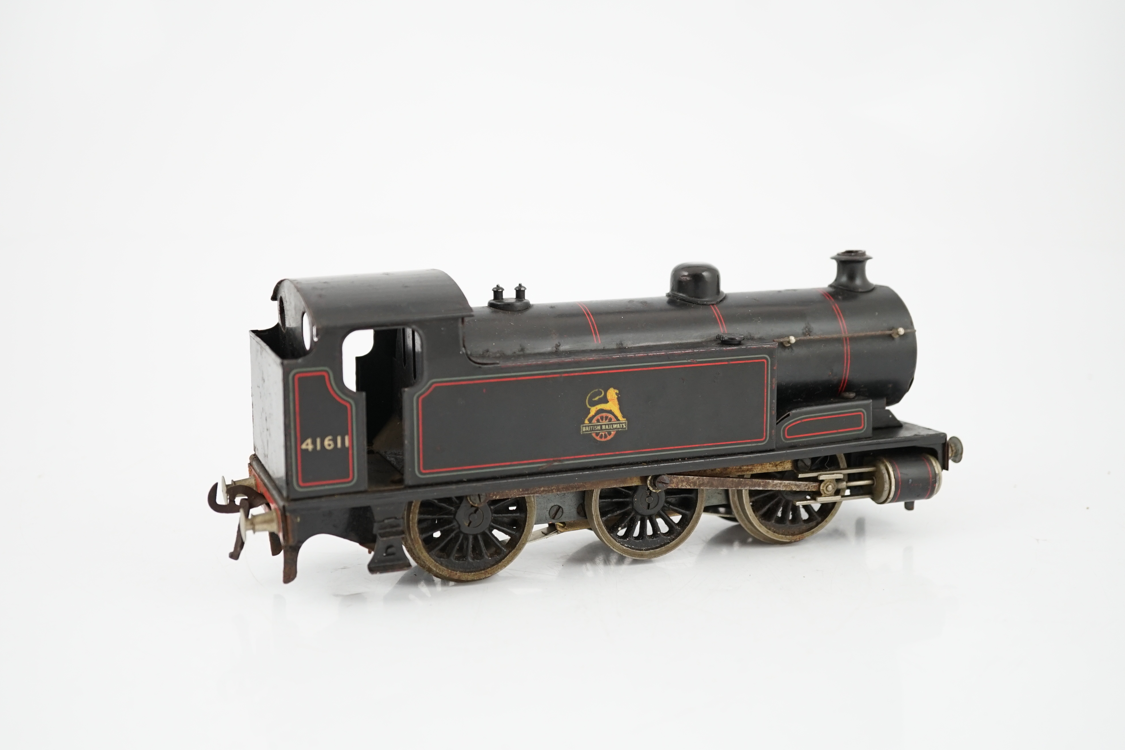 A Bassett-Lowke 0 gauge BR 0-6-0T locomotive for 3-rail running, in lined black livery, 41611 - Image 3 of 4