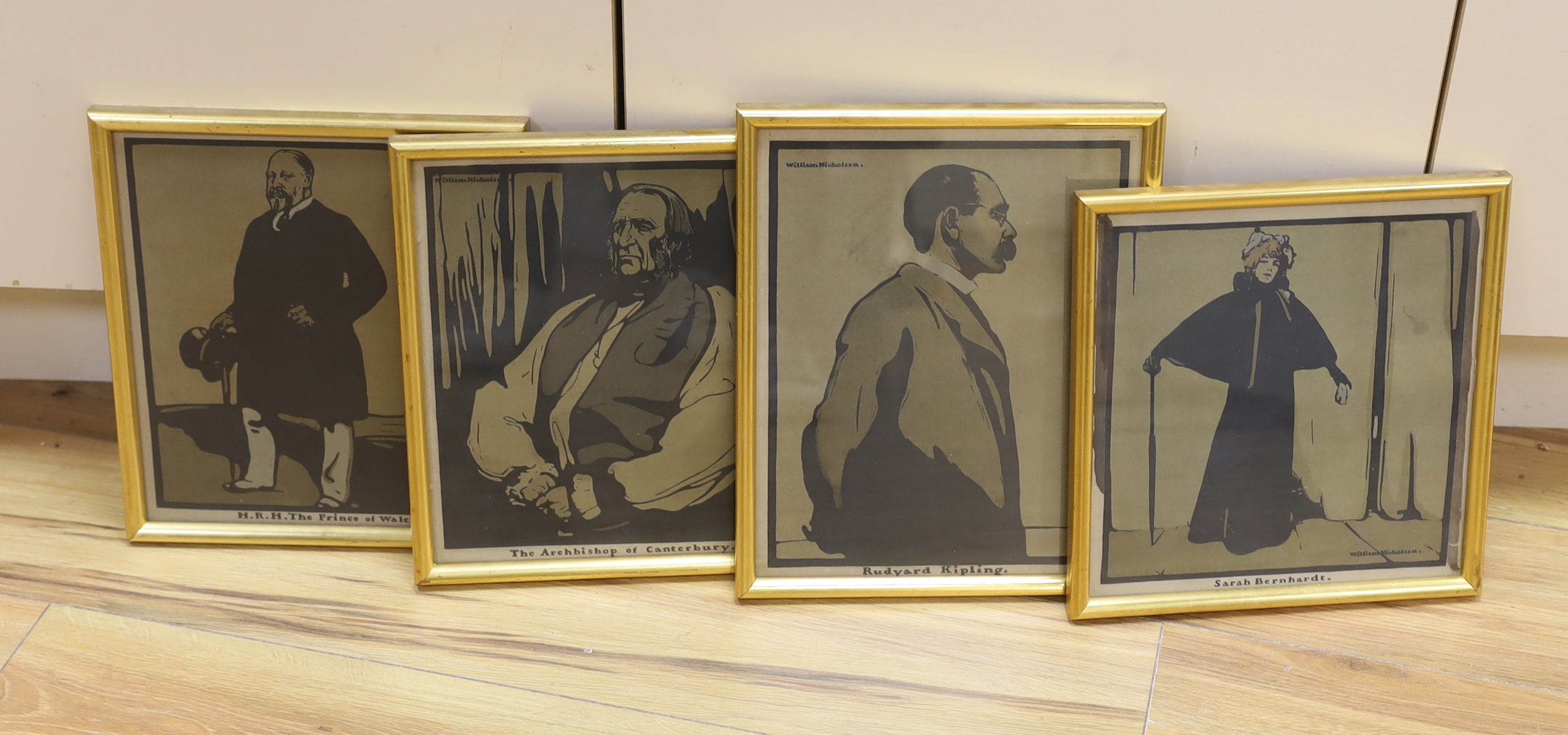 William Nicholson (1872-1949), four colour lithographs, comprising, portraits of Rudyard Kipling,