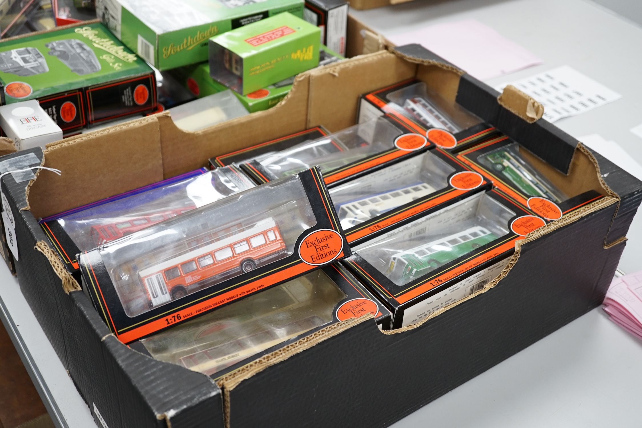 Thirty-two boxed EFE diecast buses, coaches, gift sets, etc. and one Britbus, operators including; - Image 4 of 8