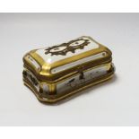 A Sevres style porcelain casket