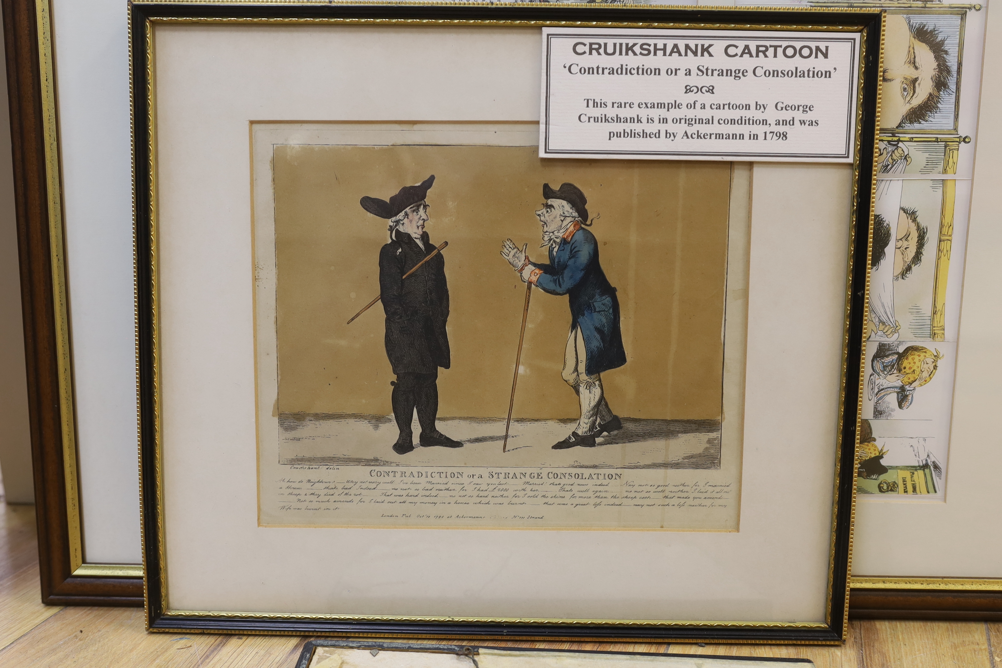 After George Cruikshank (1792-1878), colour print, ‘Contradiction or a strange consolation’, publ. - Bild 3 aus 4