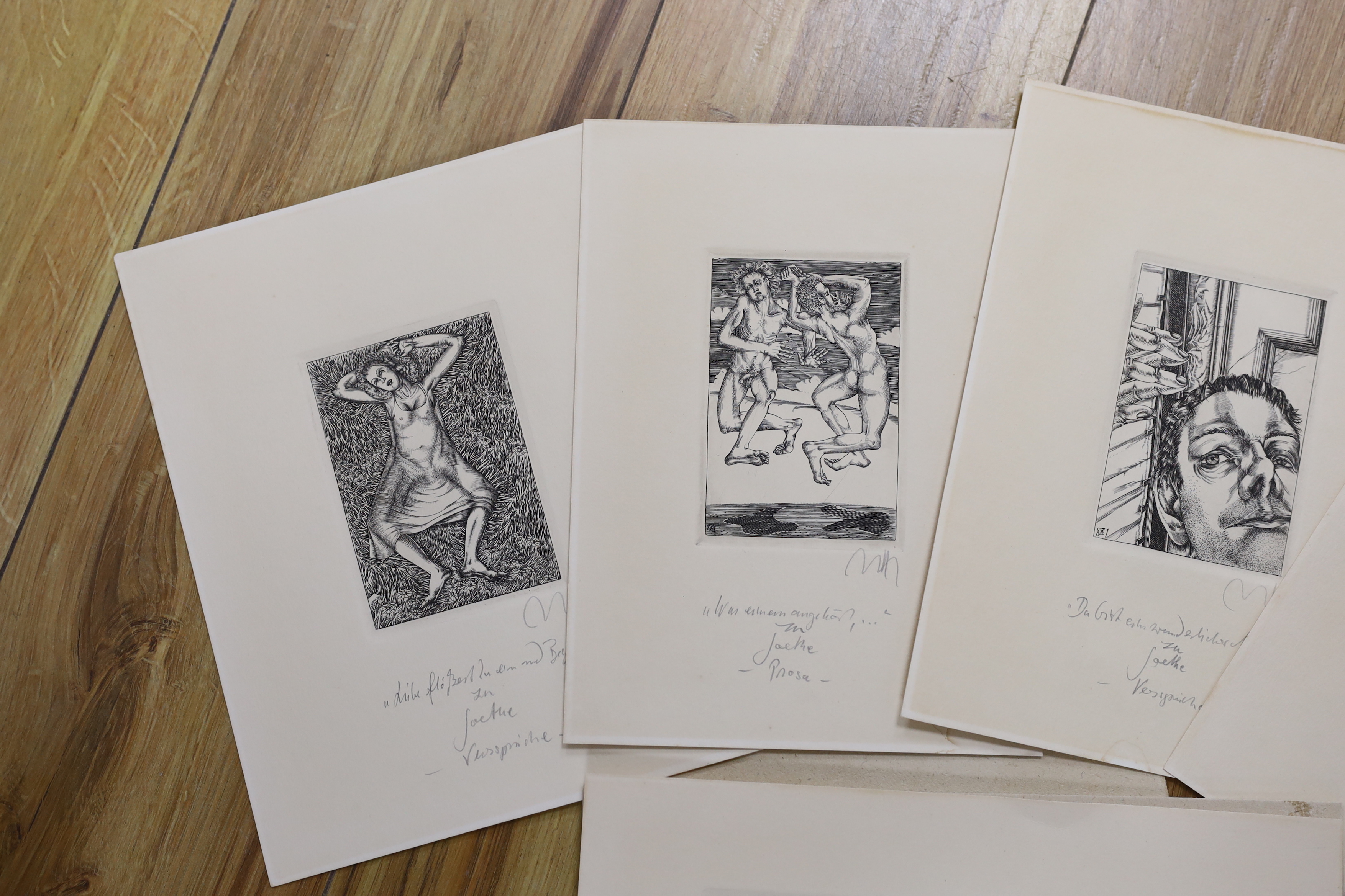 Baldwin Zettl (b.1943), five German Expressionist etchings, each signed and inscribed in pencil - Bild 3 aus 4