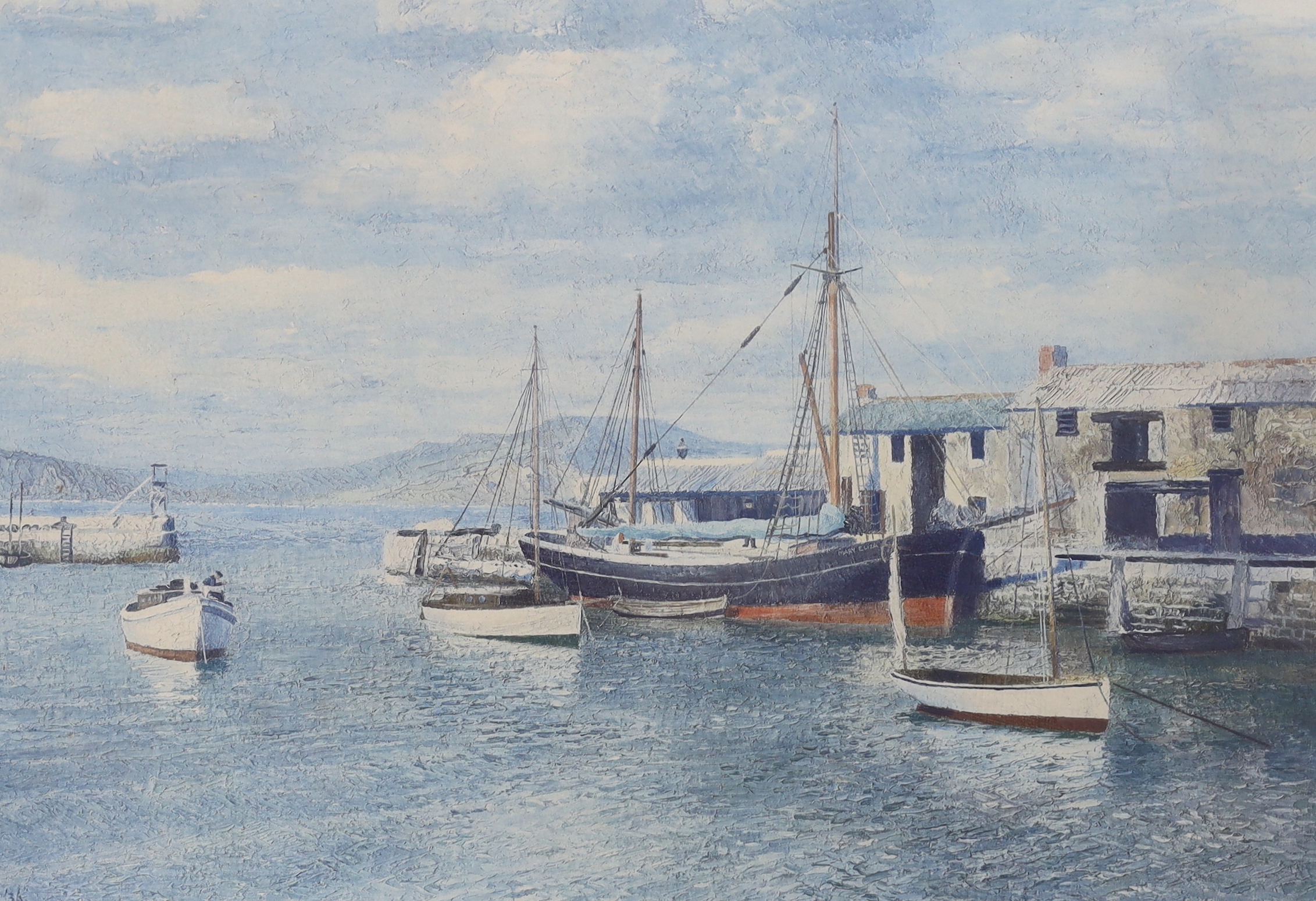 After Richard Eurich (1903-1992), colour lithograph, 'The Mary Eliza, Lyme Regis', signed in pencil,