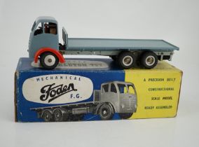 A boxed Shackleton Toy Foden FG flatbed lorry in smoke grey, with both keys, in the correct colour