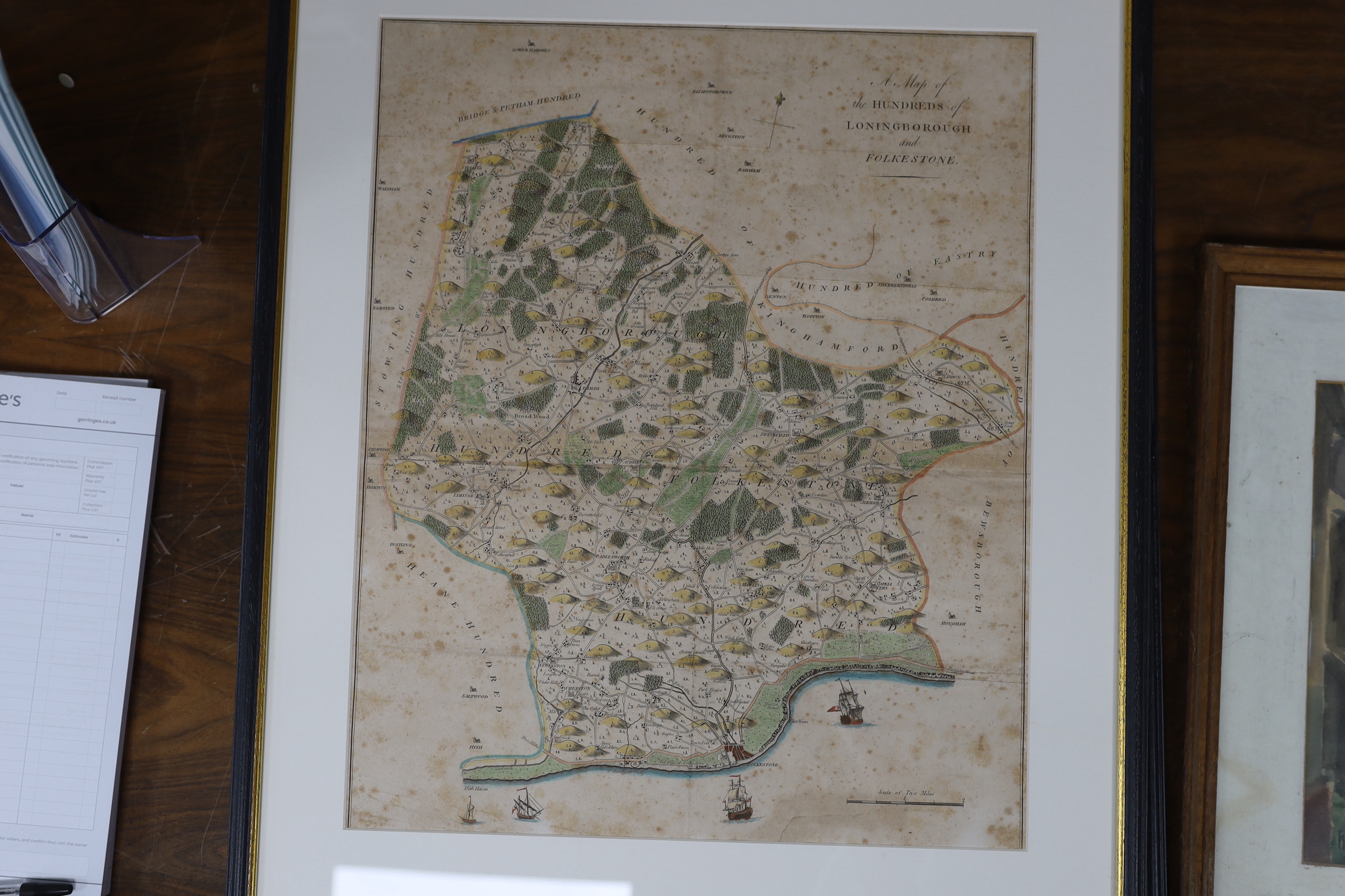 Four 18th / 19th century Map’s of the Hundreds including ‘Loningborough & Folkestone’ together - Image 3 of 3