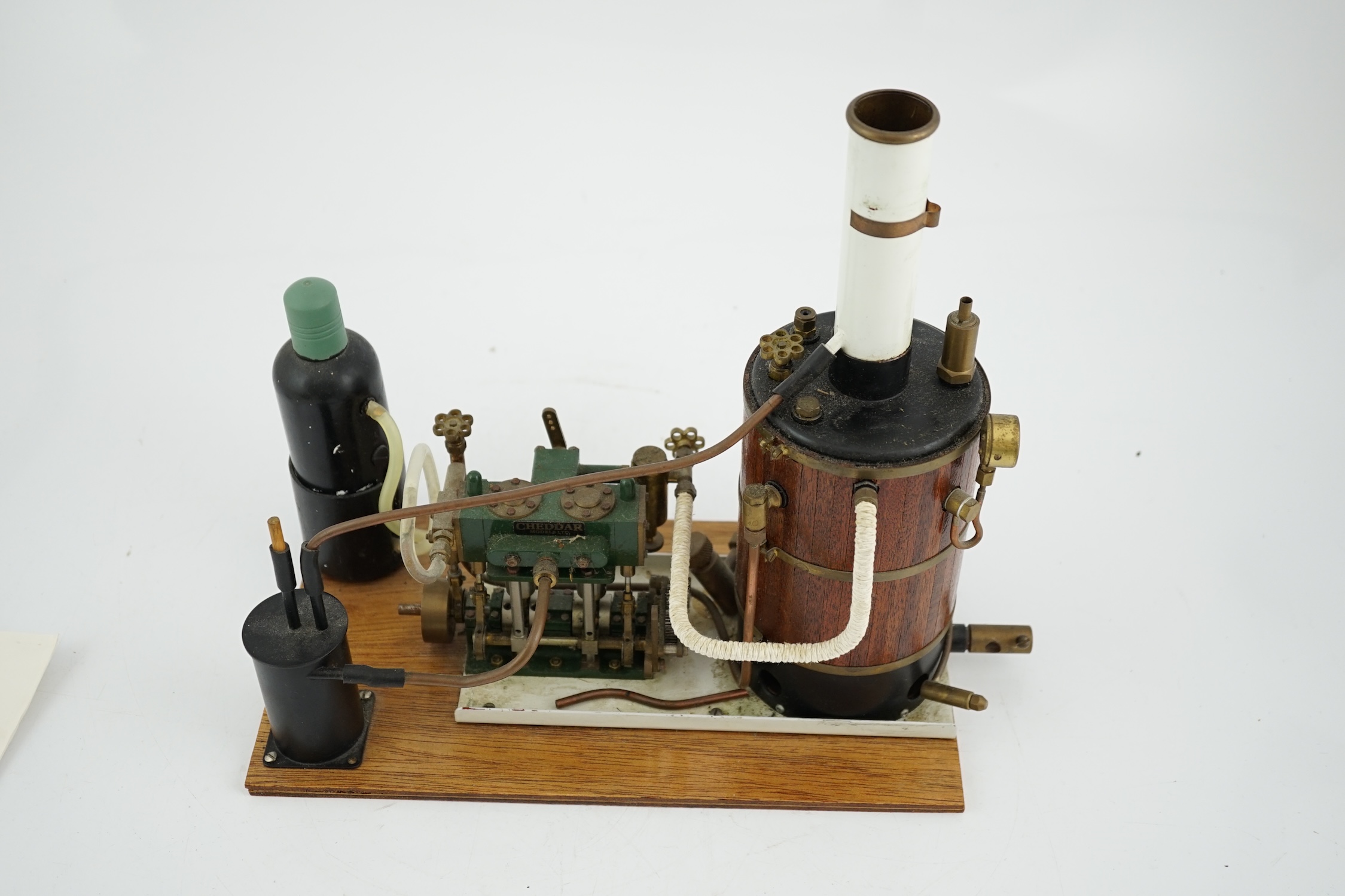 A Cheddar Models Ltd. Proteus steam plant, a gas fired vertical boiler two cylinder marine engine, - Image 6 of 8