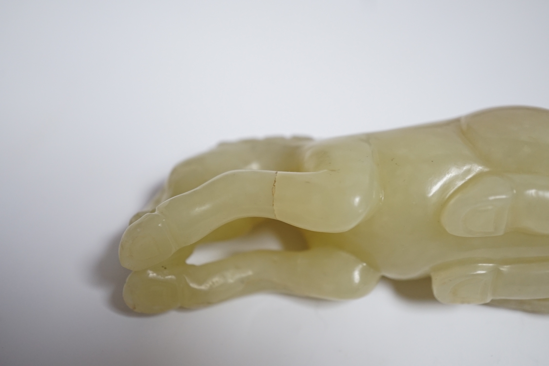 Two Chinese carved jade figures of horses on stands, largest 11cm wide - Image 6 of 6