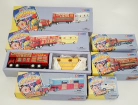 Six boxed Corgi Classics Chipperfields Circus vehicles including; a Scammell Highwayman and trailer,