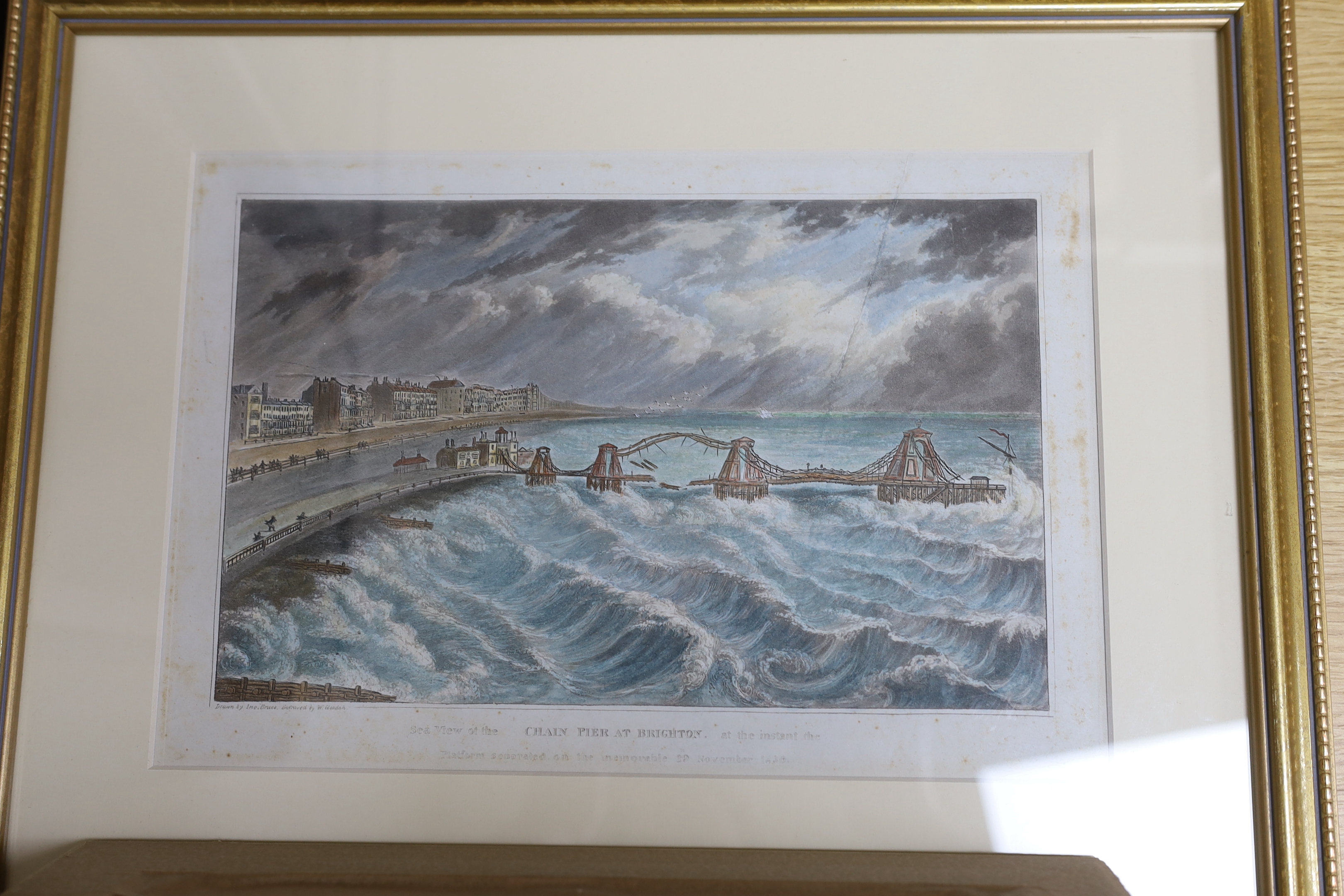 Four 19th century engravings and prints of Brighton Piers, some hand coloured including, ‘Chain Pier - Bild 4 aus 4