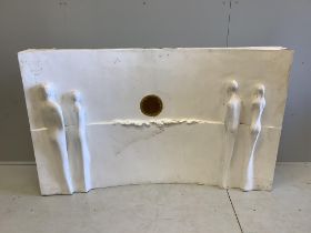 A fibreglass abstract panel, width 171cm, height 104cm, by repute Ginger Gilmour, ex wife of Dave