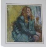 Lesley Robertshaw, oil on board, 'Unknown model 1995', initialled with Lewes Gallery label verso, 28