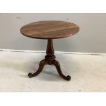 A Victorian and later circular rosewood wine table, diameter 47cm, height 47cm