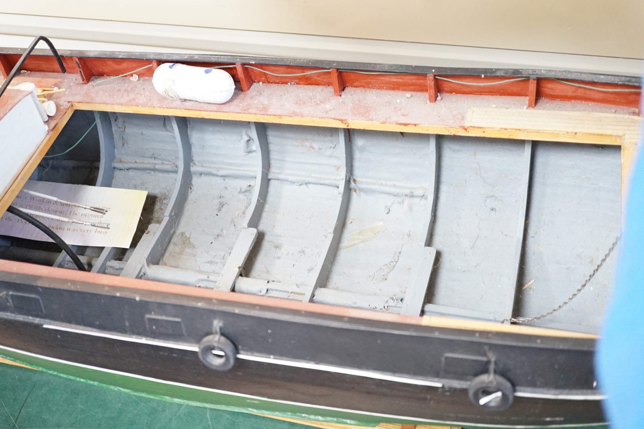 A kit built Maxwell Hemmens pond yacht style model of a 1930s Thames Tug after the firm Watkin & - Image 6 of 7